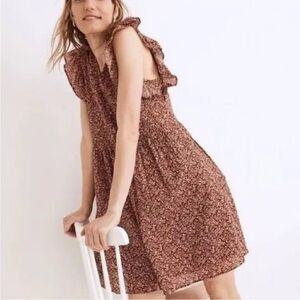 Madewell NWOT Pintuck Mini Dress in Florentine Floral sz Small